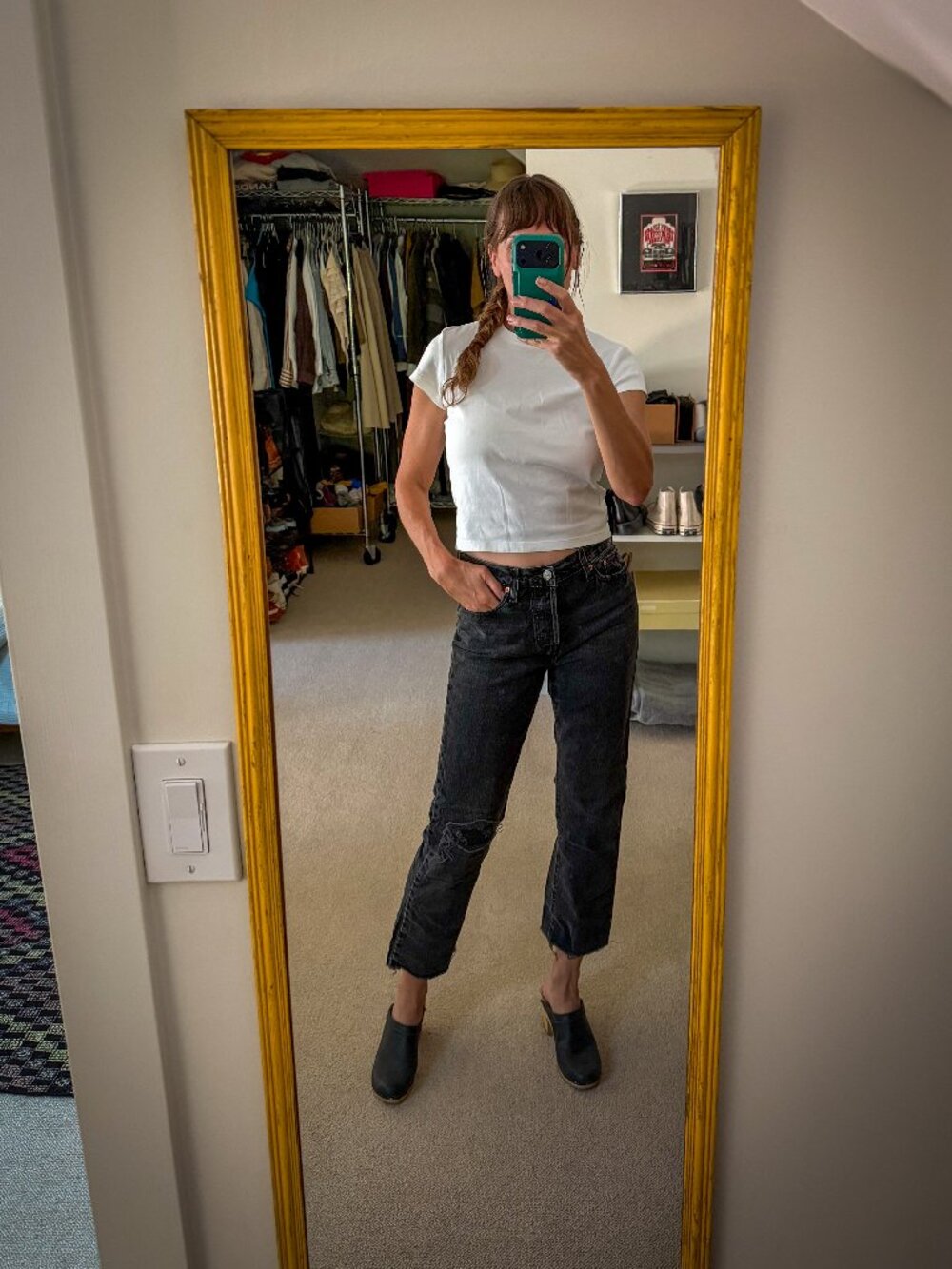 Levi's Black Wedgie Straight Jeans, size 29